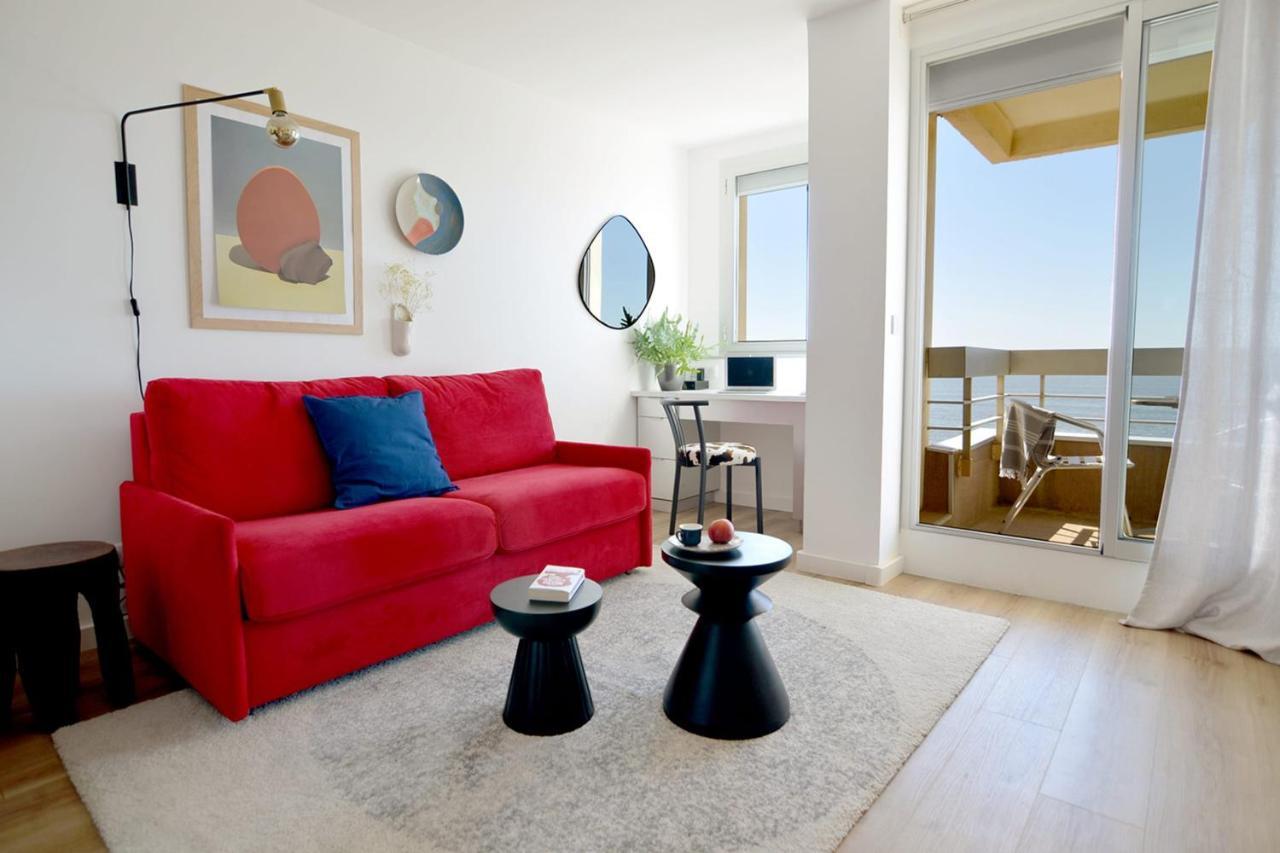 Nouvelle Vague Modern Ocean View Studio W Balcony - Swimming Pool Biarritz Bagian luar foto